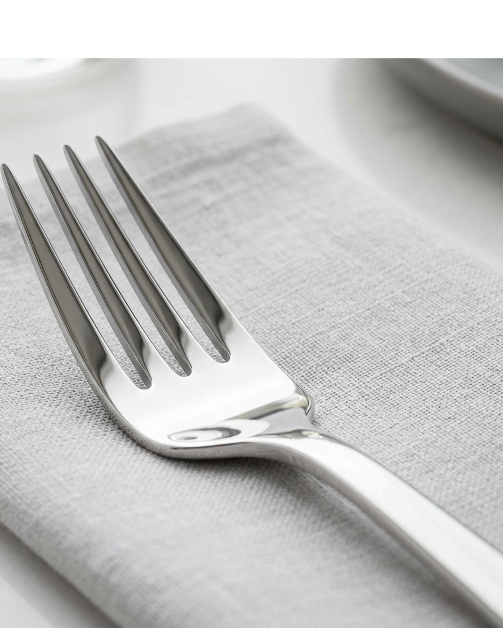 Hvby 18/10 Stainless Steel Dinner Forks 20.5 cm Mirror Set of 6 - Detail view
