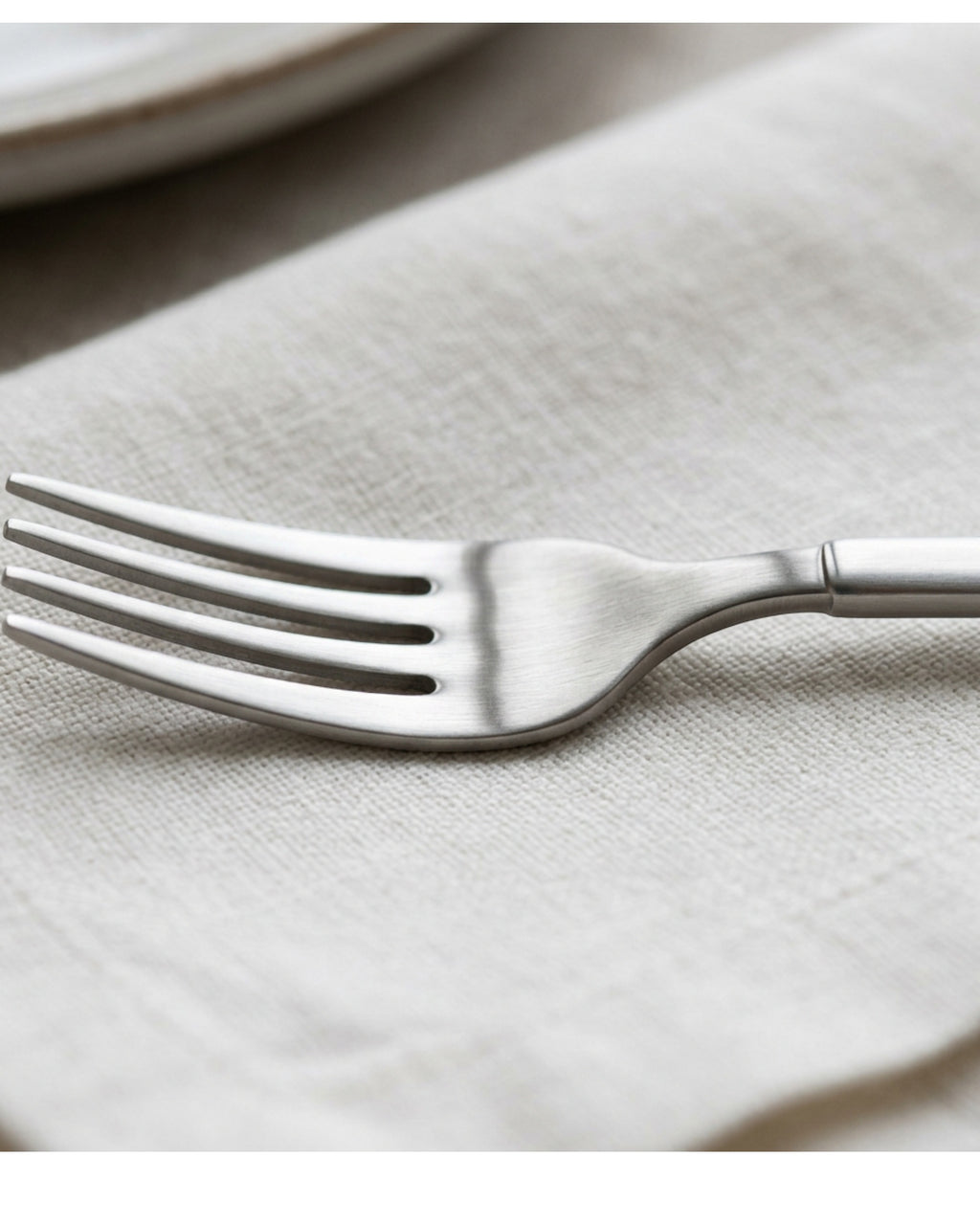 Hvby Stainless Steel Dessert Forks 16.5 cm Satin Set of 8 - Detail view