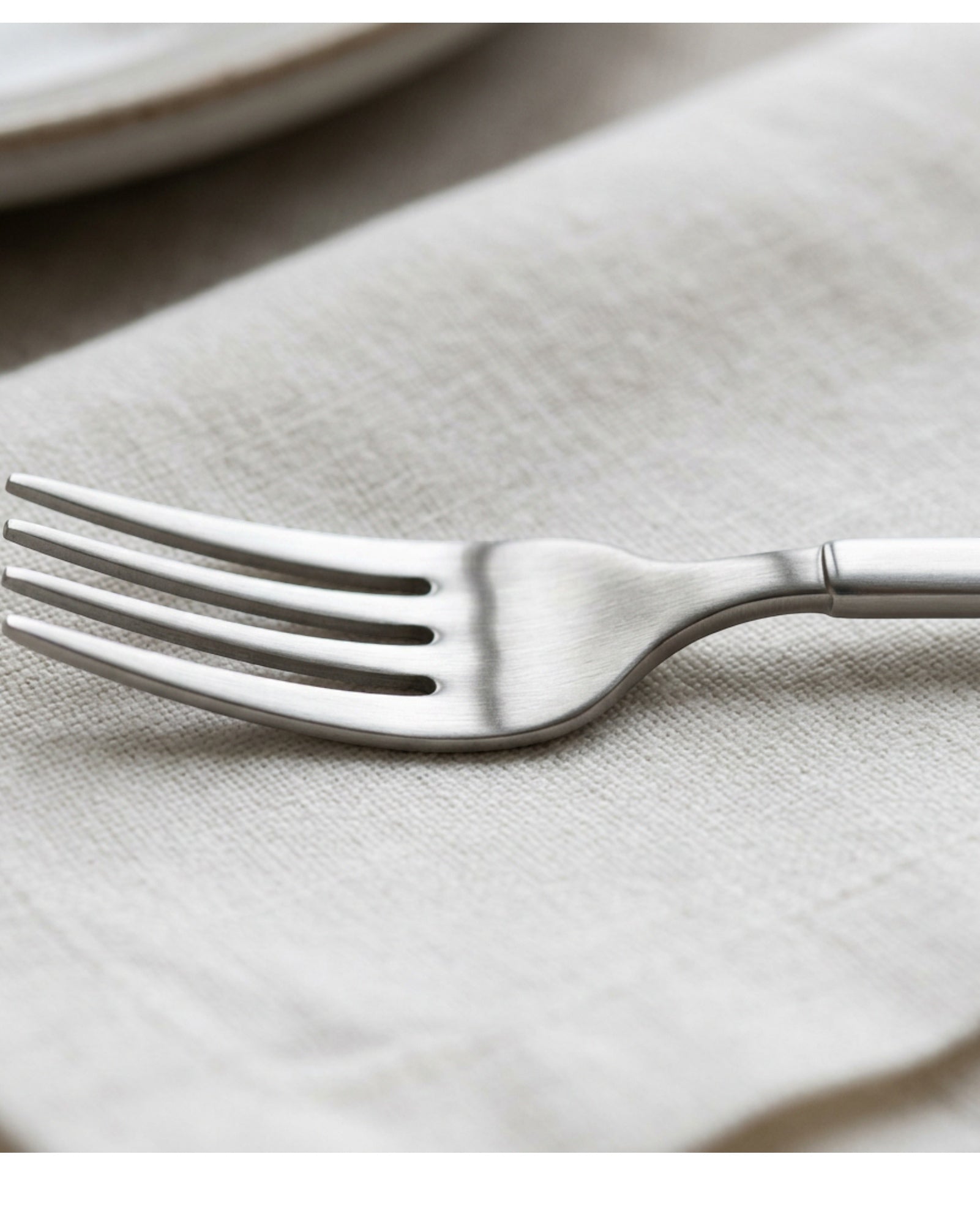 Hvby Stainless Steel Dessert Forks 16.5 cm Satin Set of 8 - Detail view